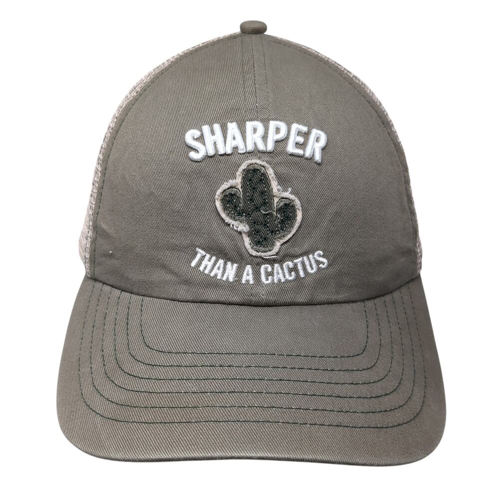 Sharper Than A Cactus Snapback Trucker Hat Brown One Size Adjustable Idyllwind